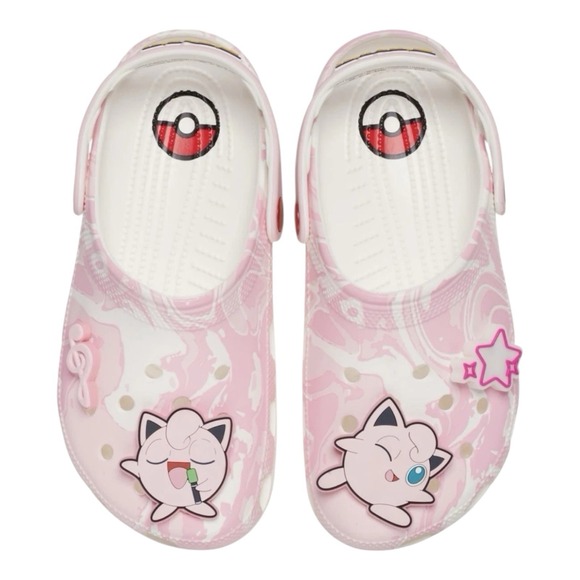 Crocs Pokemon Jigglypuff Classic Clogs Mens‎ Size 13 Pink Slip On Shoes - Picture 2 of 5